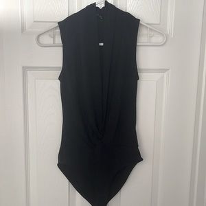 BERSHKA black dressy bodysuit size small